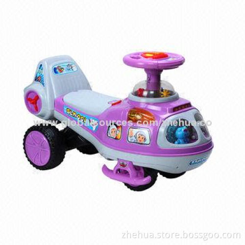 2014 new fashion-design baby slide ride-on car with music and light